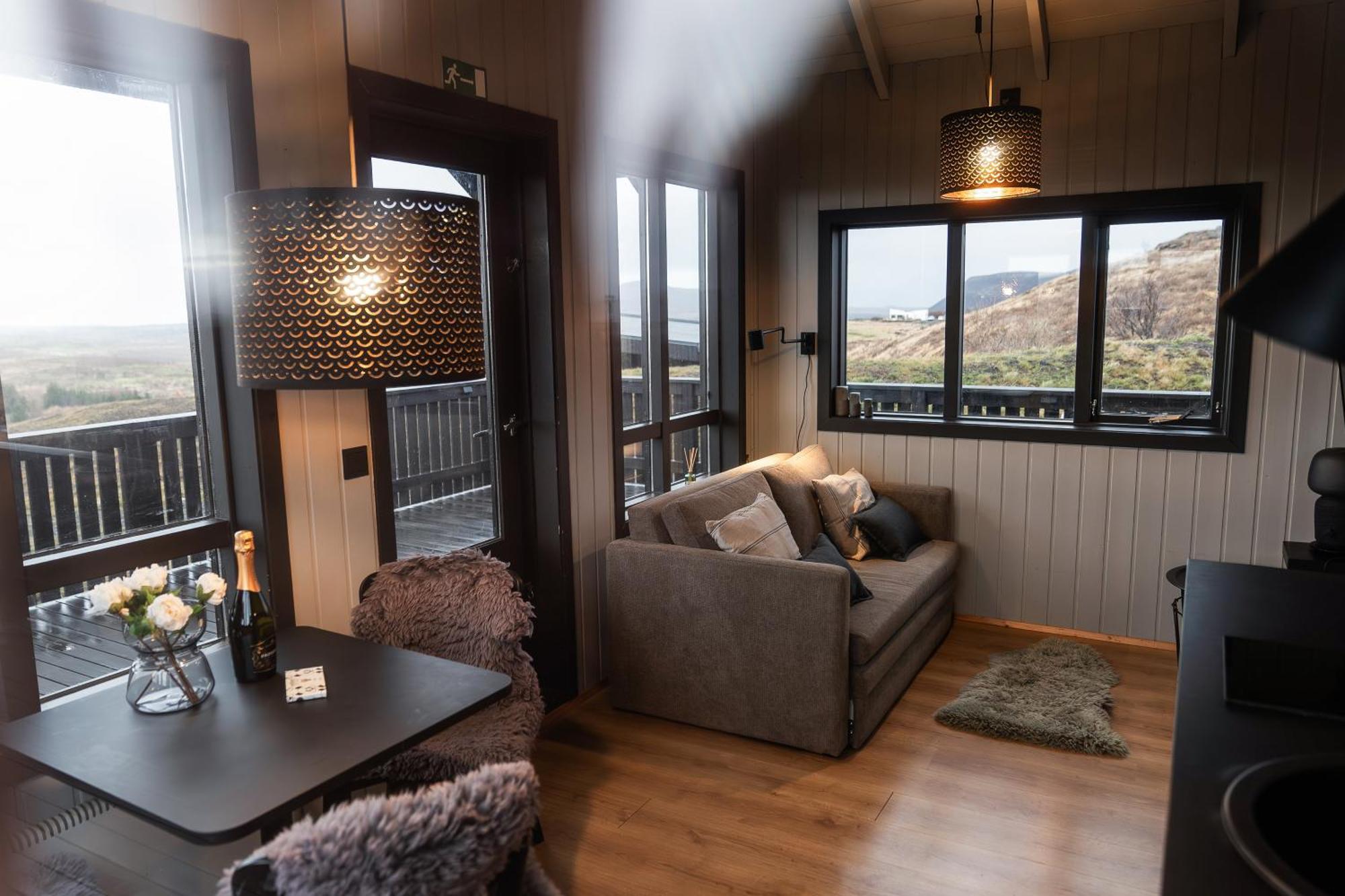 Cozy Cabin Near Golden Circle With Panoramic Views Mosfellsbaer Exteriör bild